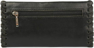 Soft Genuine Smoke Tobacco Pocket Pouch Case Real Leather Lining Black Rolling