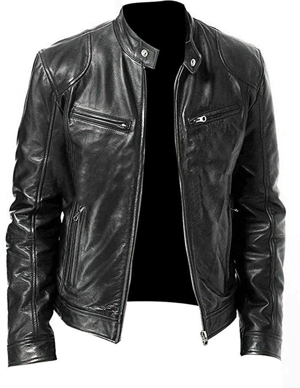 WOSJKDJ Mens Leather Trench Coat 3/4 Length Faux Leather Jacket Classic  Belted Zipper Windproof Hood Duster Overcoat Outwears at Amazon Men's  Clothing store