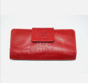Real Leather Ladies Purse Red