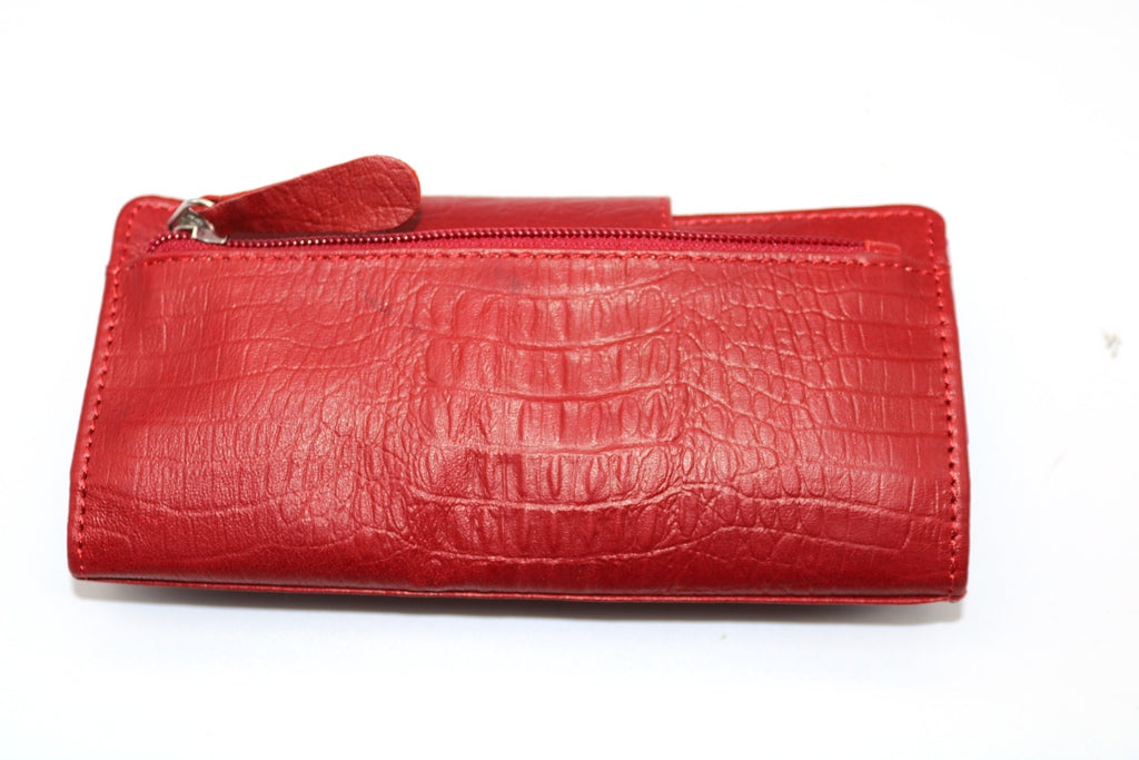 Red Leather Croc Purse Daniel Leather