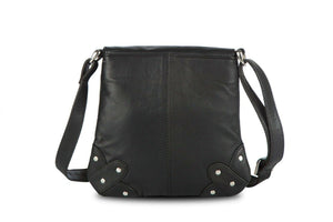 Black Rivet Crossbody Handbag